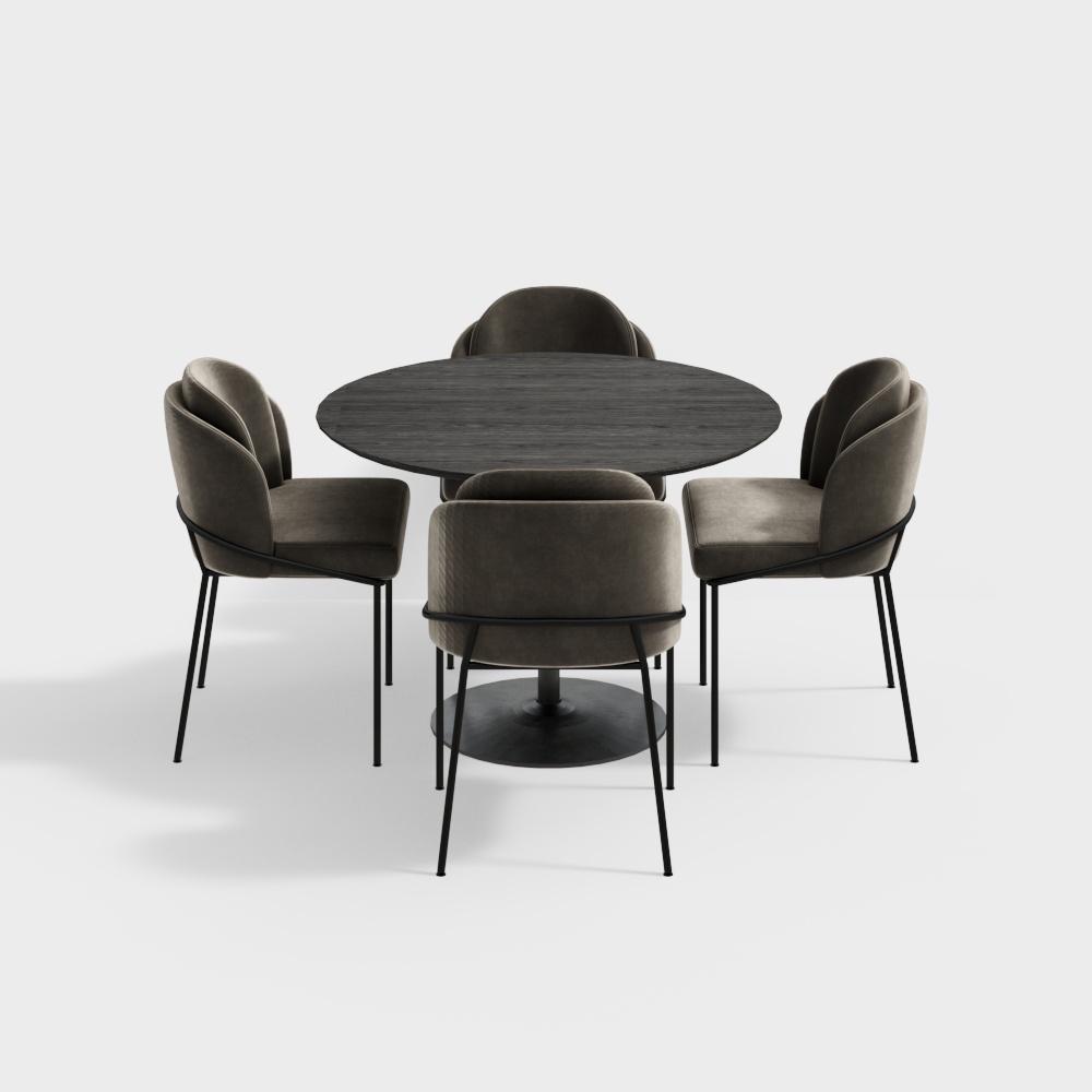 Modern dining table and chair set