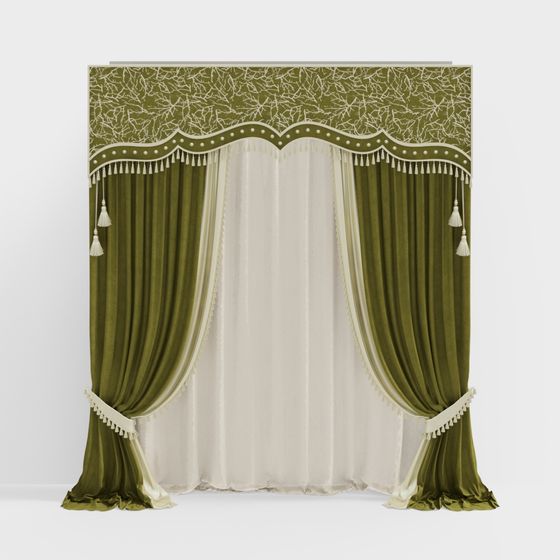 Rideau vintage français