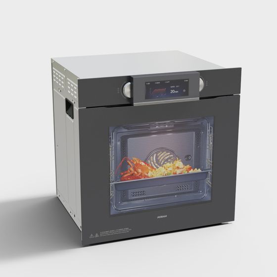 Stylish 3D Model Oven for Modern Kitchens