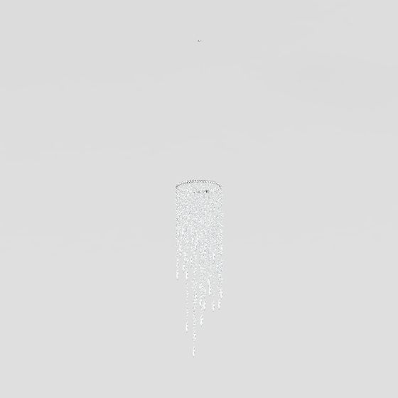 Crystal Rain Chandelier 3D model for Modern Spaces