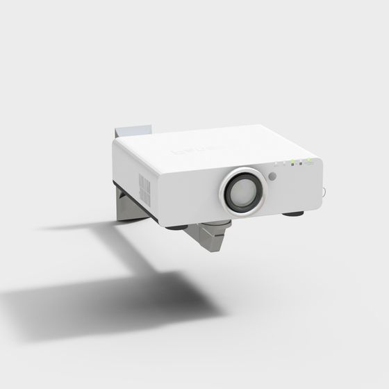 Sleek Low-Poly Projector 3D model