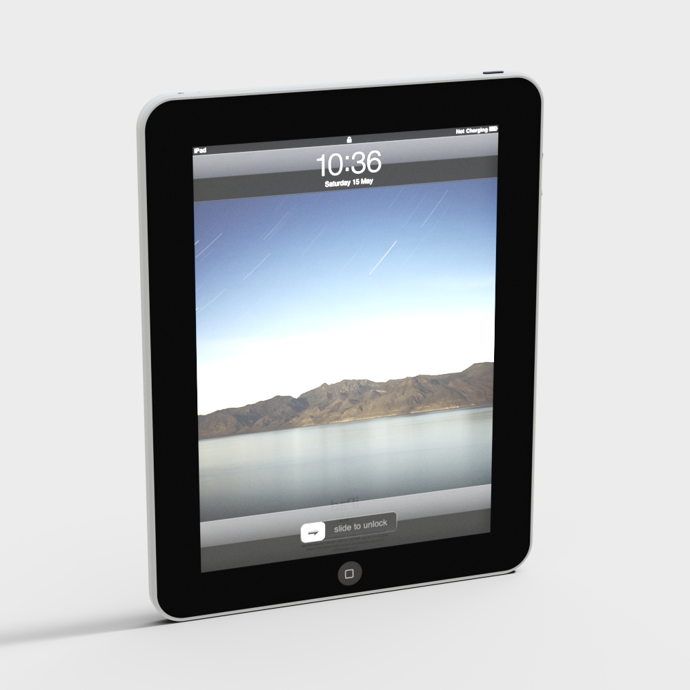 Stylish Low-Poly iPad 2 3D Model