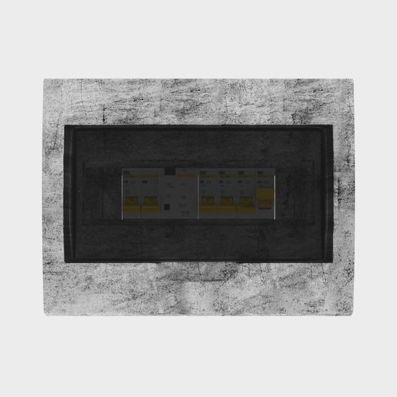 Retro Industrial Control Panel 3D model for Creative Projects