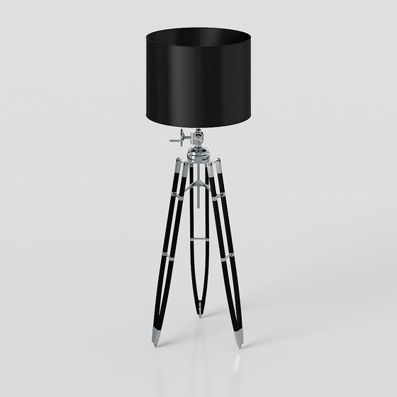 Retro Tripod Floor Lamp 3D model for Modern Spaces