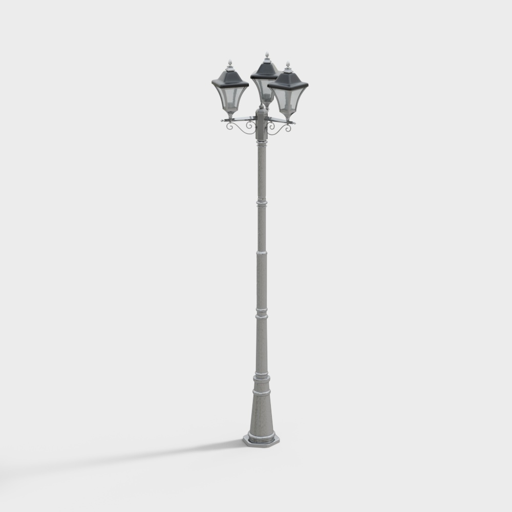 Retro Street Light 3D model for Urban Designs