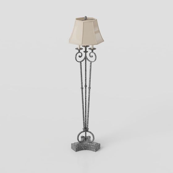 Vintage Iron Floor Lamp 3D model
