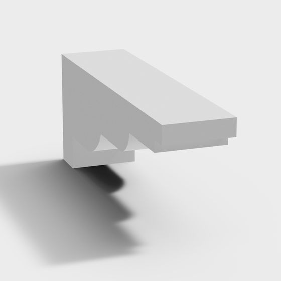 Futuristic Low-Polygon Architectural Element 3D model