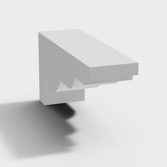 Minimalist Corner Shelf 3D model for Creative Projects