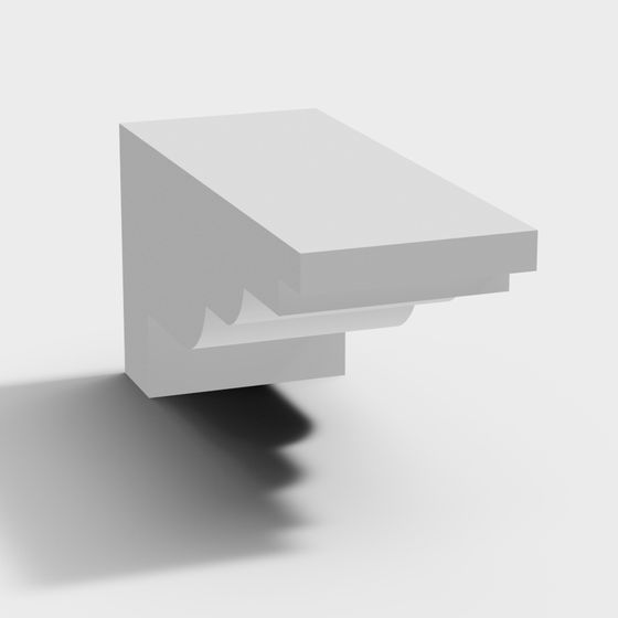 Elegant Geometric Suspended Bookshelf 3D model