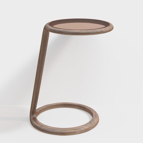 Streamlined Side Table 3D model