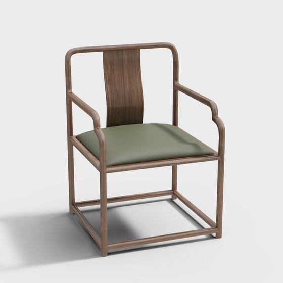 Elegant Low-Poly Chair 3D model