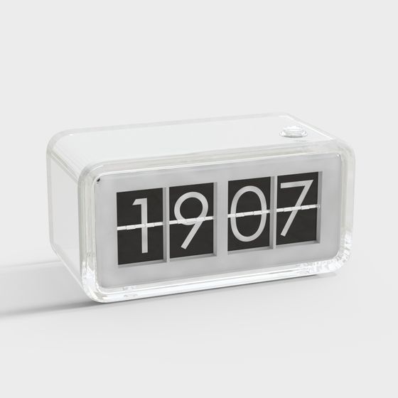 Vintage Flip Clock 3D Model