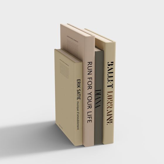 Sophisticated Low-Poly Book 3D Model for Creative Projects