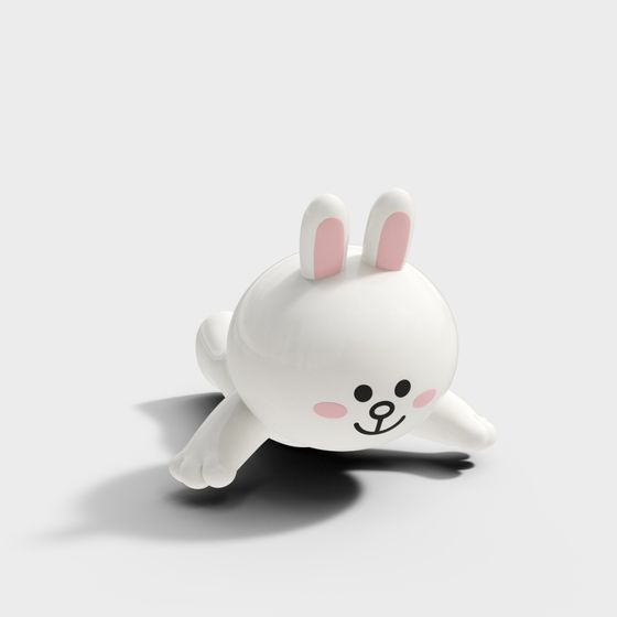 Adorable Low-Poly Bunny 3D Model
