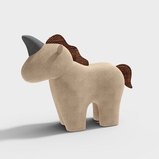 Charming Low-Poly Unicorn 3D model