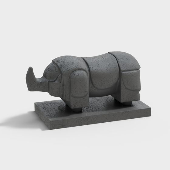 Realistic Stone Rhino 3D model