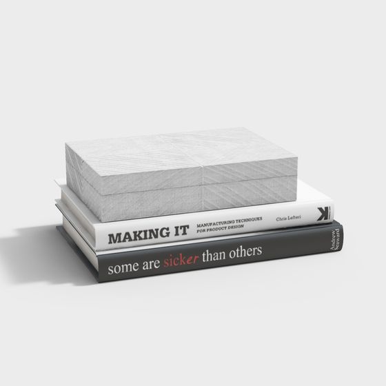 Stacked Books 3D model