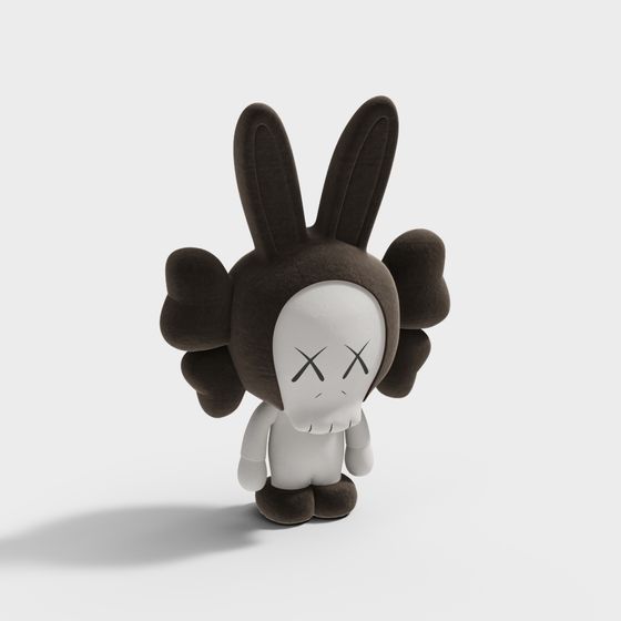 Rabbit Kaws Low-Poly 3D Model