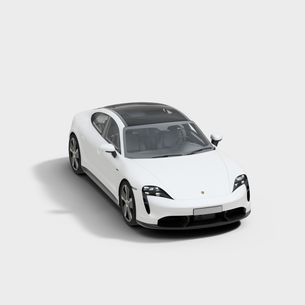 Futuristic Low-Poly Sports Car 3D Model – Sleek Design