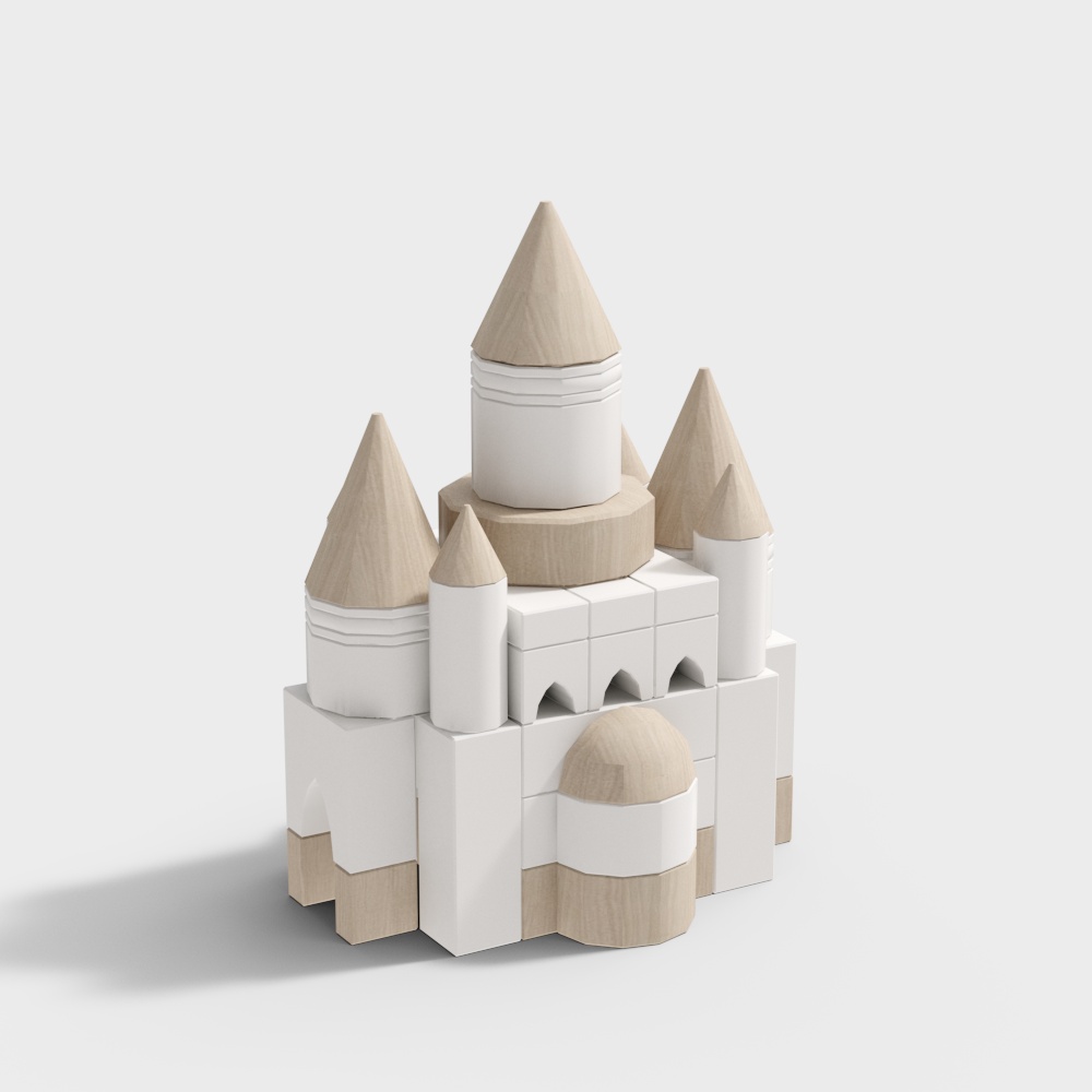 Dreamy Low-Poly Castle 3D model