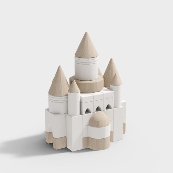Dreamy Low-Poly Castle 3D model