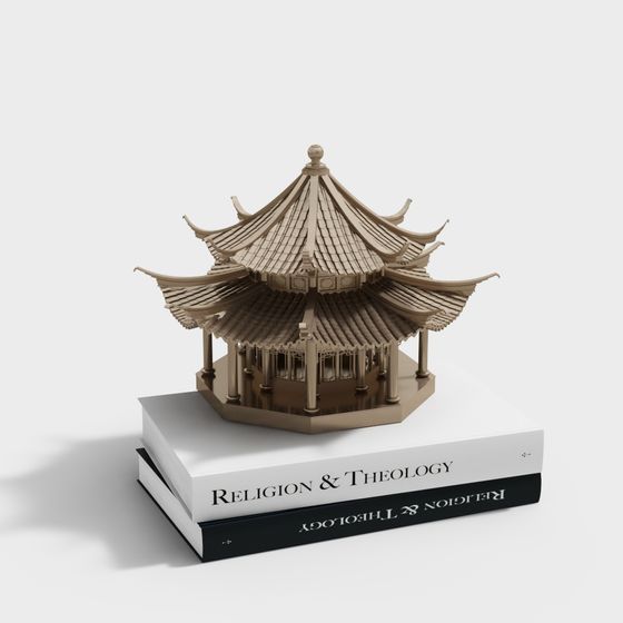 Exquisite East Asian Pavilion 3D model for Creative Projects