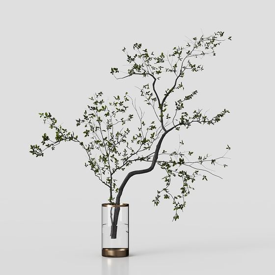 Unique Low-Polygon Water Branch 3D Model