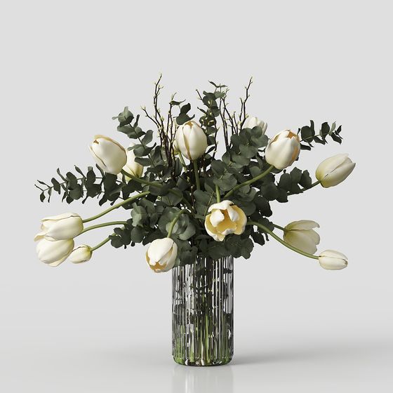 Spring Bouquet Low-Poly 3D model