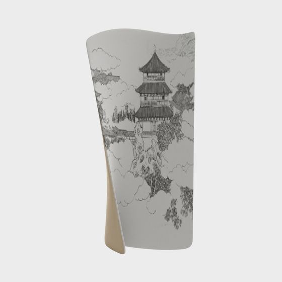 Cloud Pavilion 3D model - Low Poly Traditional Chinese Architecture