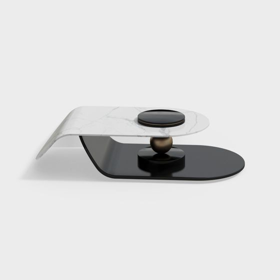 Streamlined Marble Coffee Table 3D model