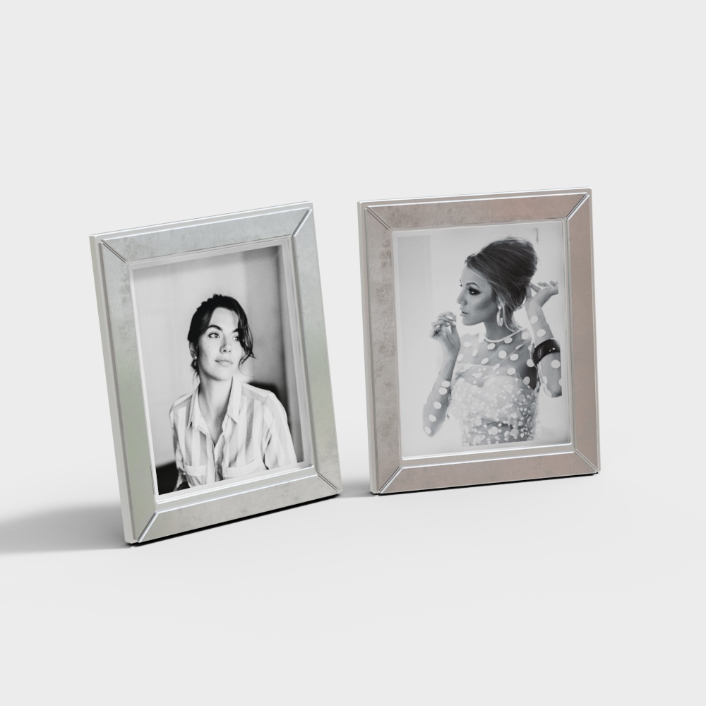 Elegant Low-Poly Photo Frame 3D model