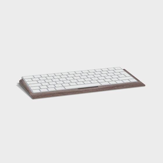 Elegant Low-Poly Keyboard 3D Model