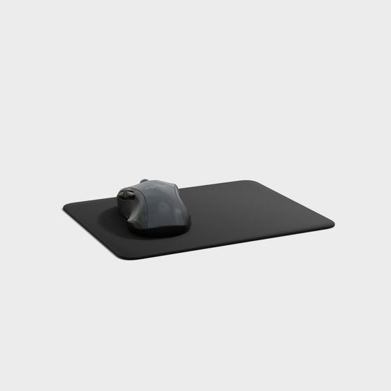 Realistic Mouse Pad and Mouse Set 3D model