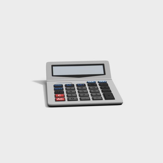 Minimalist Calculator 3D model for Creative Projects