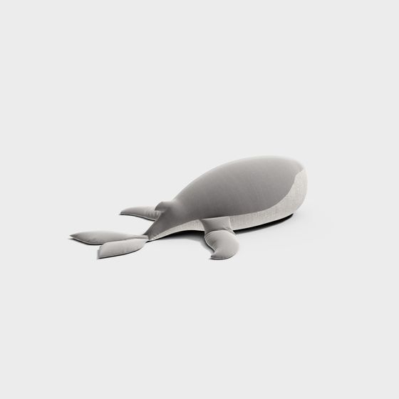 Low Poly Gray Whale 3D model