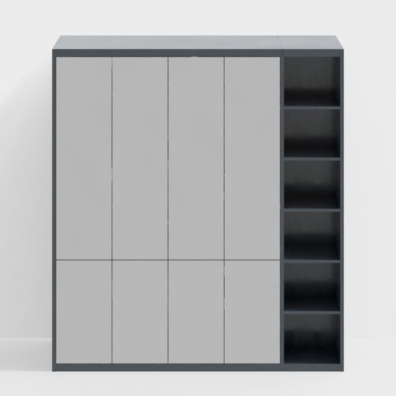 City Bookshelf 3D model for Contemporary Designs