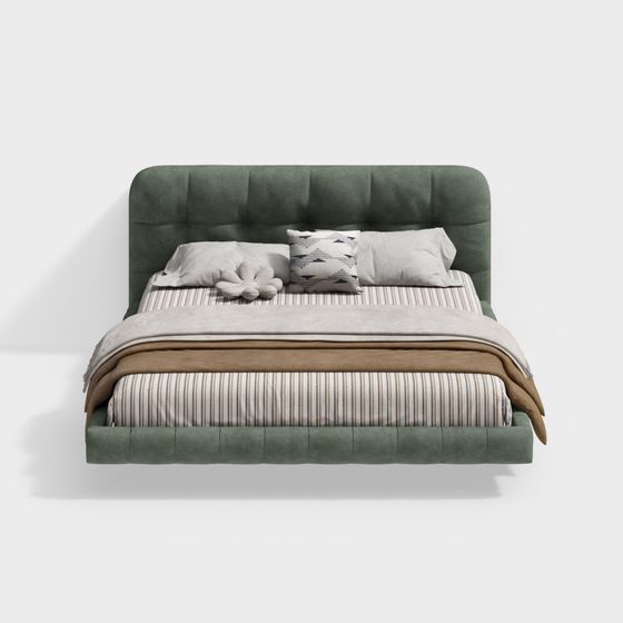 Velvet Dream 3D model Bed for Modern Interiors