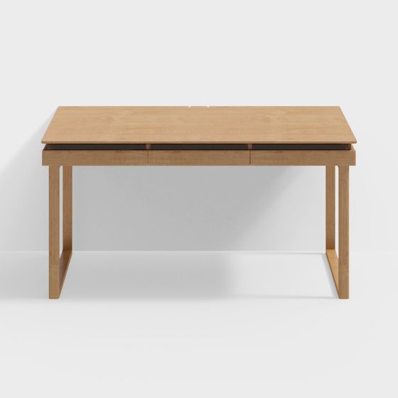 Elegant Expandable Desk 3D model for Creative Projects