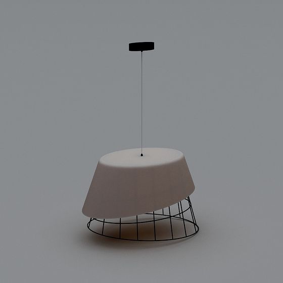 Trendy Low-Polygon Chandelier 3D model for Interior Design