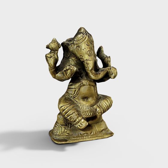 Elegant Ganesha 3D Model – Symbol of Wisdom