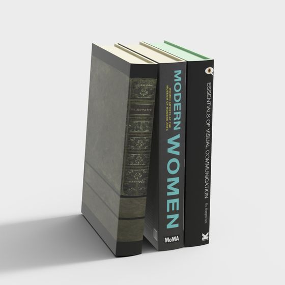 Vintage Bookshelf 3D Model