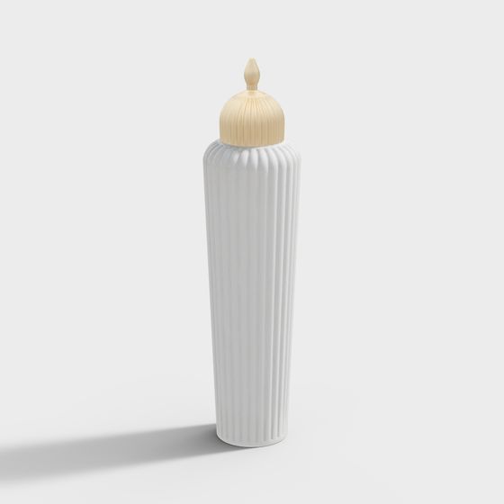 Vintage Fluted Vase 3D model