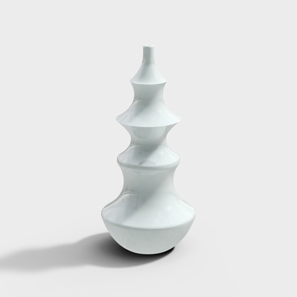 Timeless Tower 3D Model – Layered Ceramic Design