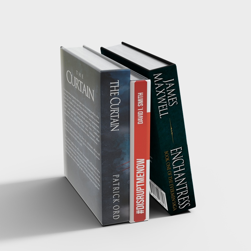 Realistic Book Stack 3D model