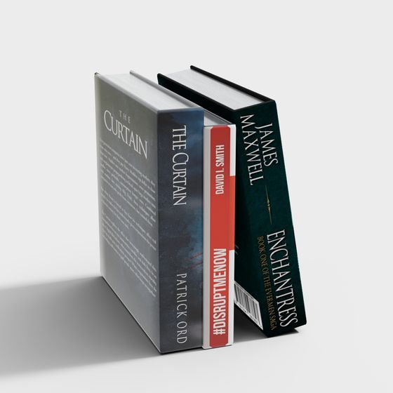Realistic Book Stack 3D model