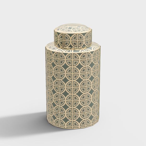 Elegant Storage Jar 3D Model Design