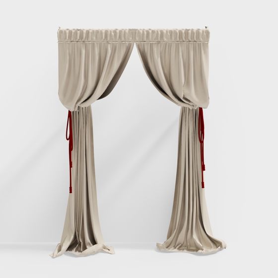 Elegant Luxury Curtain 3D model