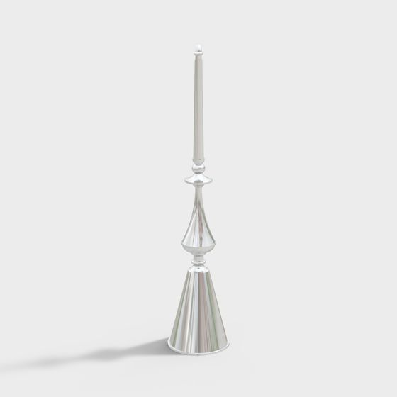 Elegant Low-Polygon Candle Holder 3D model