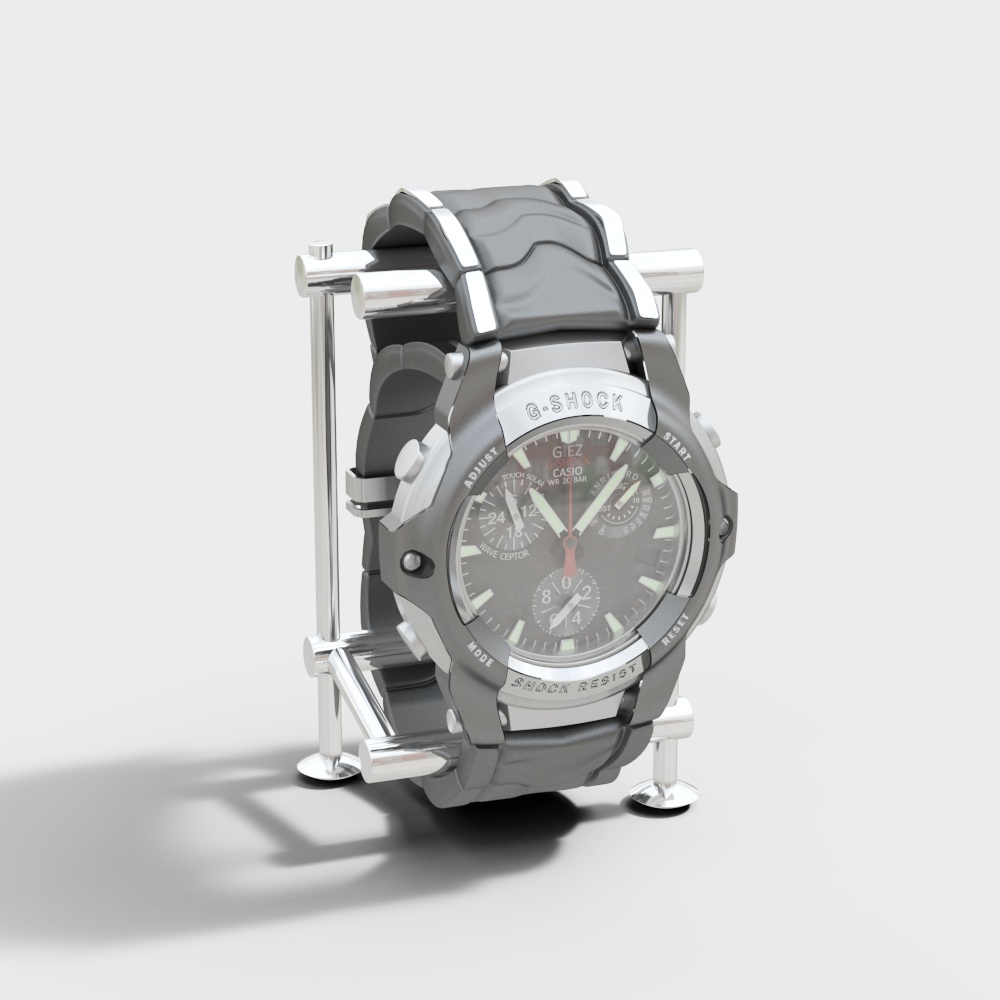Stylish G-Shock Watch 3D model for Creative Projects