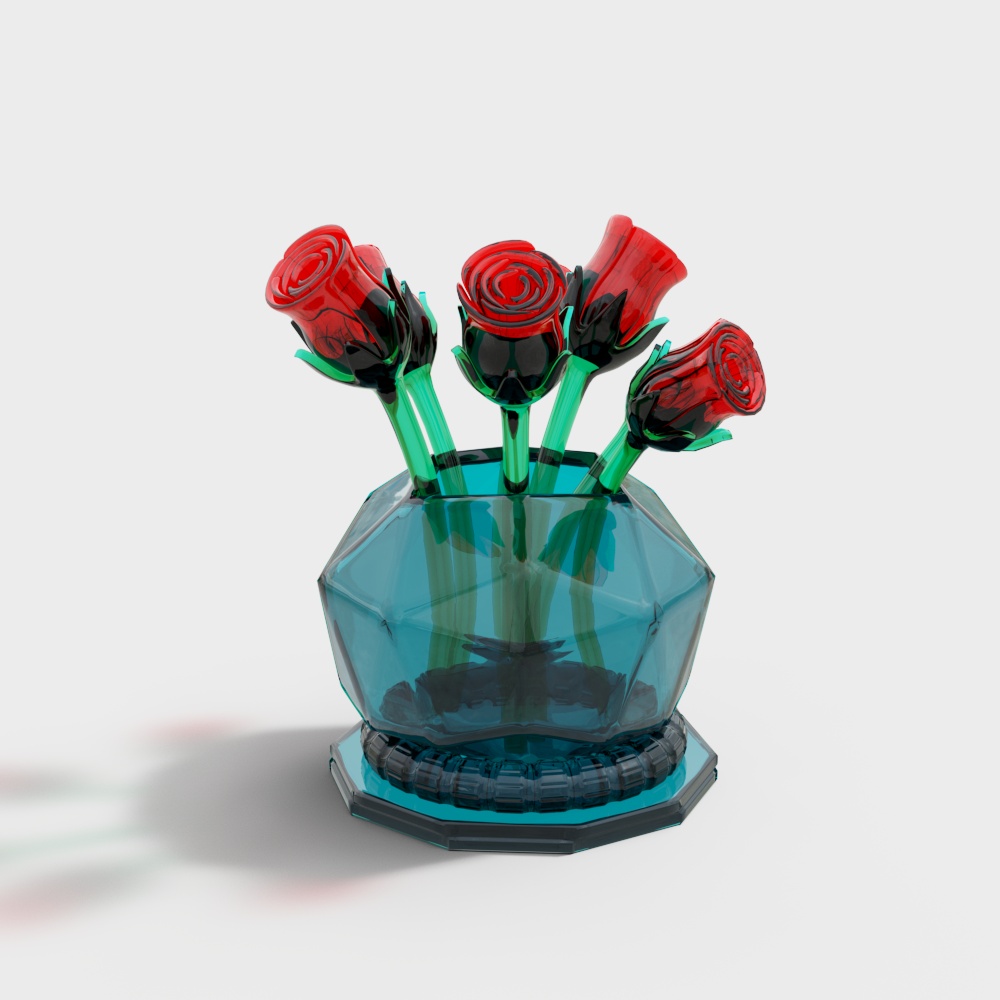 fiore in vetro moderno